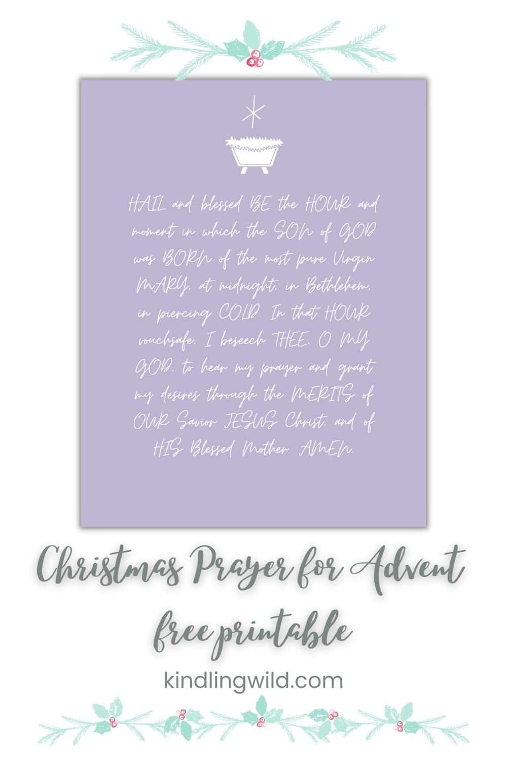 Free Printable St Andrew Christmas Novena - Kindling Wild