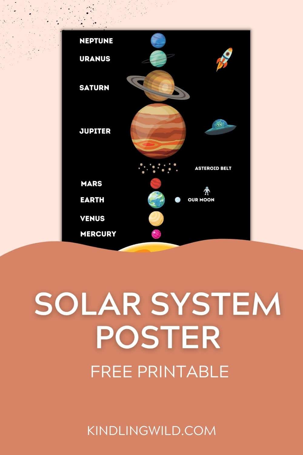 Free Printable Solar System Poster - Educational - Kindling Wild