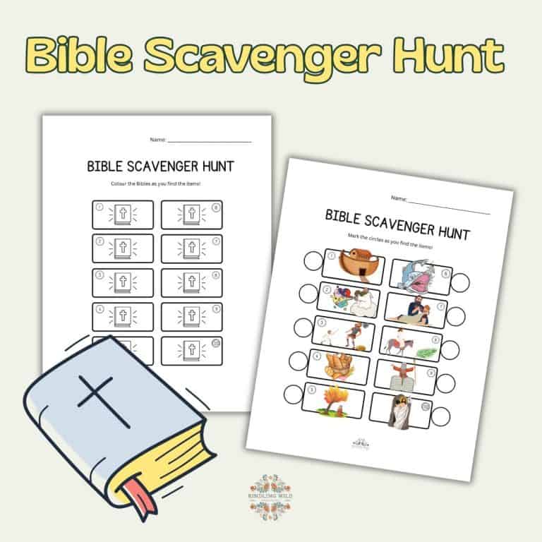 Bible scavenger hunt printable.