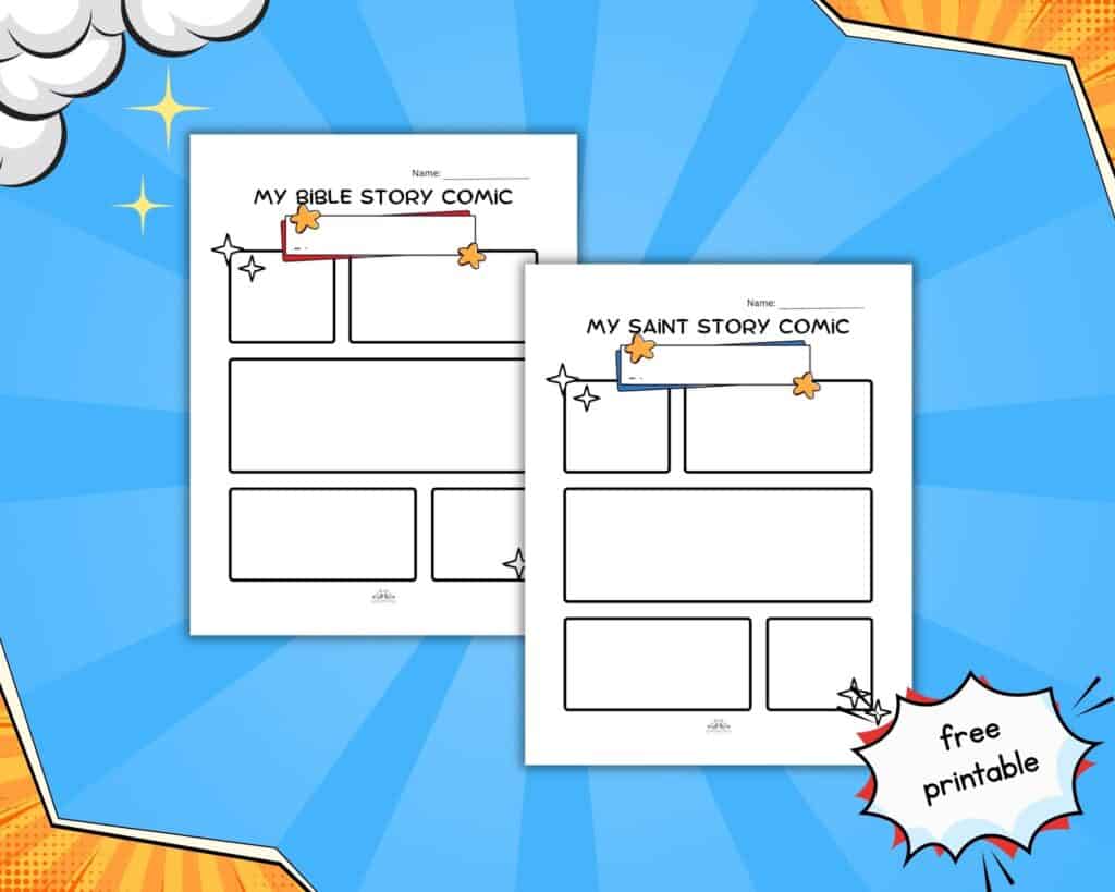 comic book style printable pages