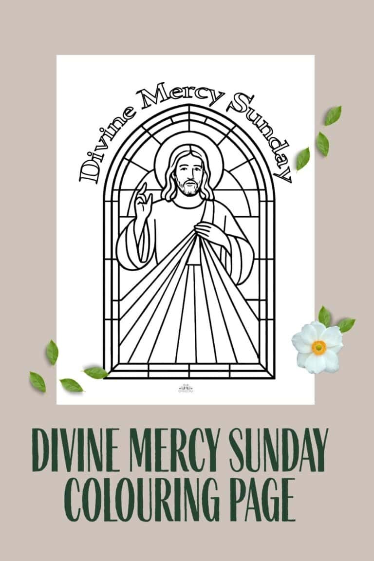 Free Divine Mercy Sunday Colouring Page for Kids