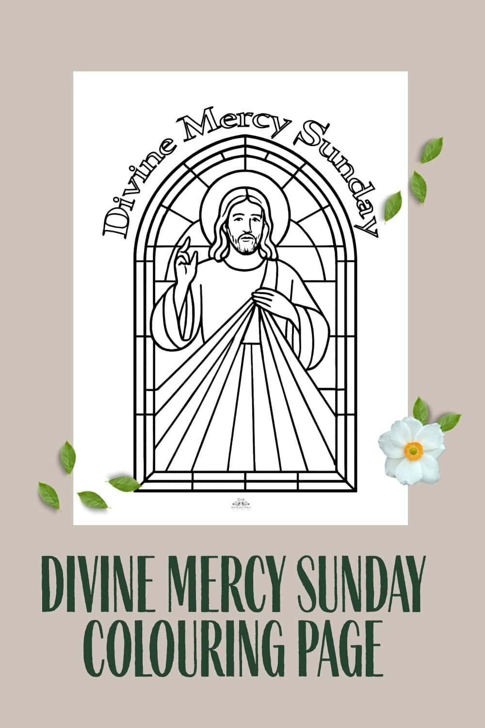 Free Divine Mercy Sunday Colouring Page for Kids