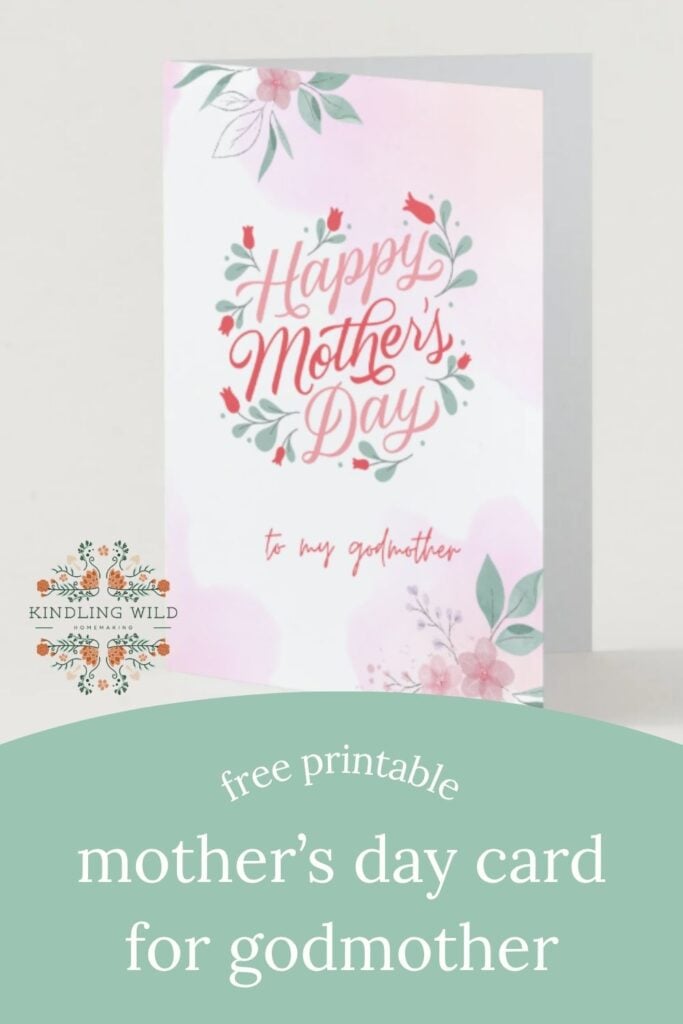 pretty godmother card