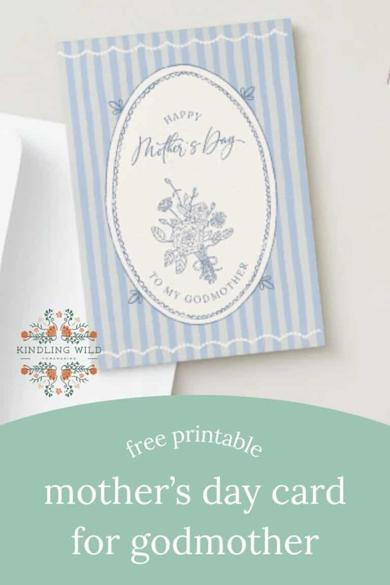 Happy Mother’s Day Card For Godmother (free Printable)